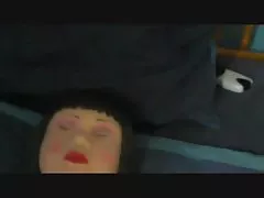Hairy black haired fucks herself
