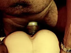 Tender fuck in a fur bed