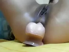 Crisp whore in neon pink needs anal