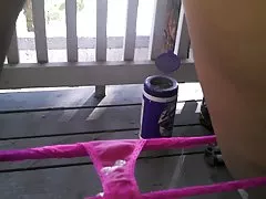 When fucked, she stimulates the clit